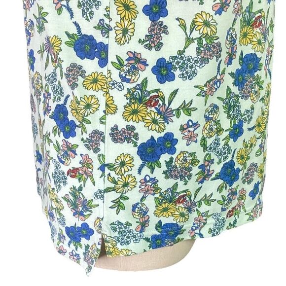 Nike Shirt Men L Blue Dri-Fit Player Floral Lightweight Short Sleeve Golf Polo - Picture 6 of 12